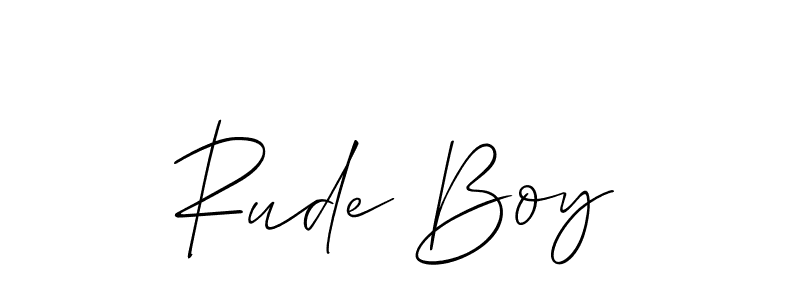 How to make Rude Boy signature? Allison_Script is a professional autograph style. Create handwritten signature for Rude Boy name. Rude Boy signature style 2 images and pictures png