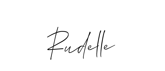 You should practise on your own different ways (Allison_Script) to write your name (Rudelle) in signature. don't let someone else do it for you. Rudelle signature style 2 images and pictures png