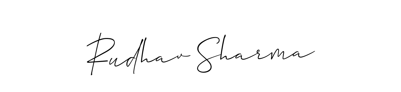 Once you've used our free online signature maker to create your best signature Allison_Script style, it's time to enjoy all of the benefits that Rudhav Sharma name signing documents. Rudhav Sharma signature style 2 images and pictures png