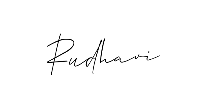 Rudhavi stylish signature style. Best Handwritten Sign (Allison_Script) for my name. Handwritten Signature Collection Ideas for my name Rudhavi. Rudhavi signature style 2 images and pictures png