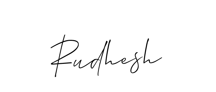 It looks lik you need a new signature style for name Rudhesh. Design unique handwritten (Allison_Script) signature with our free signature maker in just a few clicks. Rudhesh signature style 2 images and pictures png