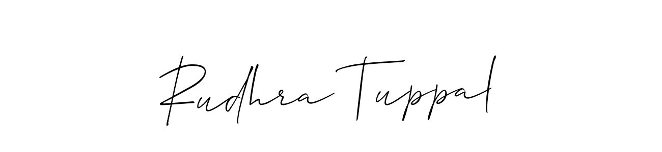This is the best signature style for the Rudhra Tuppal name. Also you like these signature font (Allison_Script). Mix name signature. Rudhra Tuppal signature style 2 images and pictures png