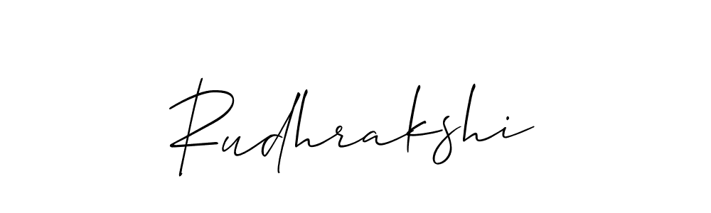 Make a beautiful signature design for name Rudhrakshi. With this signature (Allison_Script) style, you can create a handwritten signature for free. Rudhrakshi signature style 2 images and pictures png