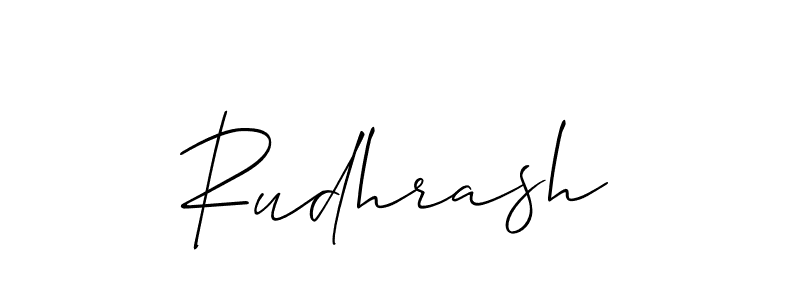 It looks lik you need a new signature style for name Rudhrash. Design unique handwritten (Allison_Script) signature with our free signature maker in just a few clicks. Rudhrash signature style 2 images and pictures png