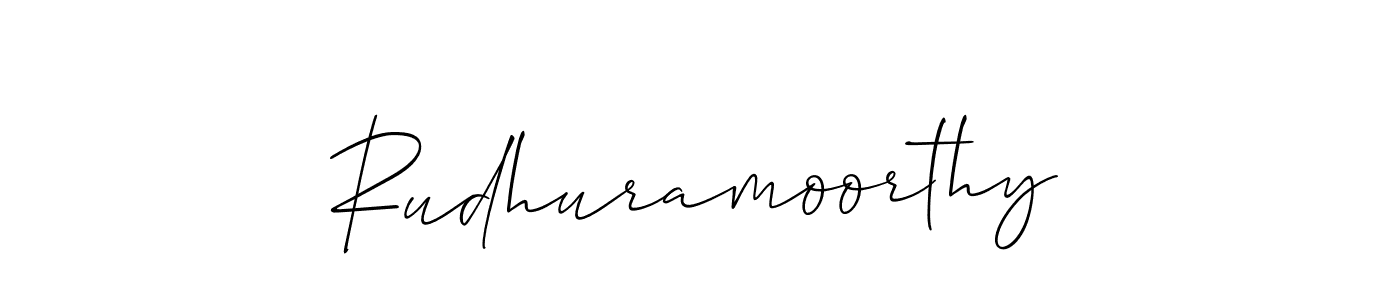 Make a short Rudhuramoorthy signature style. Manage your documents anywhere anytime using Allison_Script. Create and add eSignatures, submit forms, share and send files easily. Rudhuramoorthy signature style 2 images and pictures png