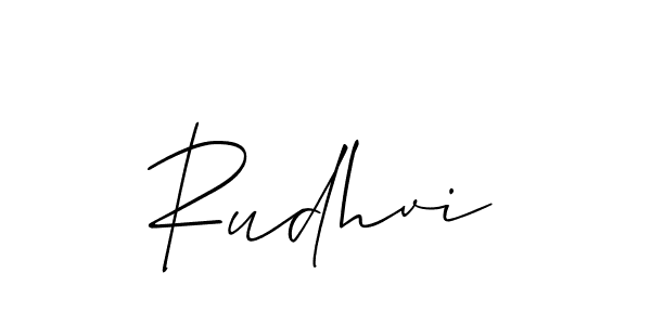 Design your own signature with our free online signature maker. With this signature software, you can create a handwritten (Allison_Script) signature for name Rudhvi. Rudhvi signature style 2 images and pictures png