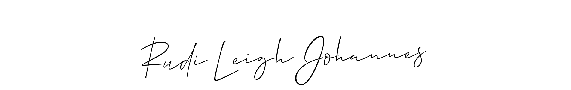 It looks lik you need a new signature style for name Rudi Leigh Johannes. Design unique handwritten (Allison_Script) signature with our free signature maker in just a few clicks. Rudi Leigh Johannes signature style 2 images and pictures png