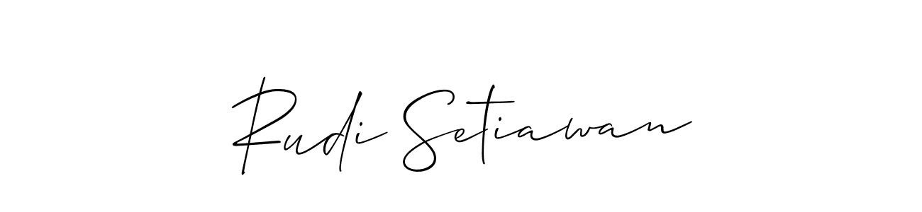 Make a short Rudi Setiawan signature style. Manage your documents anywhere anytime using Allison_Script. Create and add eSignatures, submit forms, share and send files easily. Rudi Setiawan signature style 2 images and pictures png