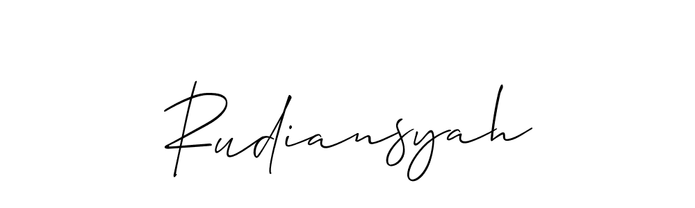It looks lik you need a new signature style for name Rudiansyah. Design unique handwritten (Allison_Script) signature with our free signature maker in just a few clicks. Rudiansyah signature style 2 images and pictures png