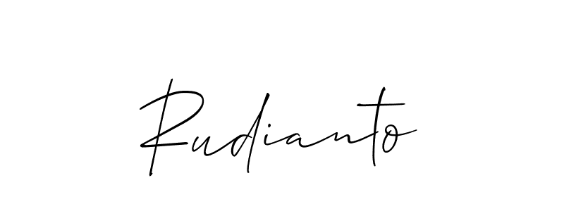 You should practise on your own different ways (Allison_Script) to write your name (Rudianto) in signature. don't let someone else do it for you. Rudianto signature style 2 images and pictures png