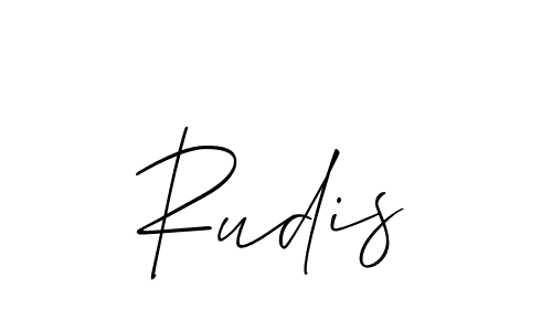 This is the best signature style for the Rudis name. Also you like these signature font (Allison_Script). Mix name signature. Rudis signature style 2 images and pictures png