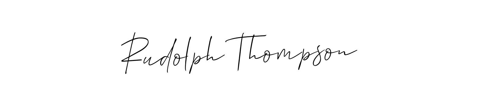 Make a short Rudolph Thompson signature style. Manage your documents anywhere anytime using Allison_Script. Create and add eSignatures, submit forms, share and send files easily. Rudolph Thompson signature style 2 images and pictures png