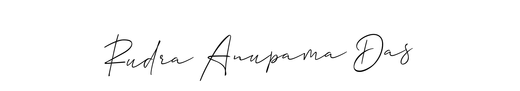 Similarly Allison_Script is the best handwritten signature design. Signature creator online .You can use it as an online autograph creator for name Rudra Anupama Das. Rudra Anupama Das signature style 2 images and pictures png
