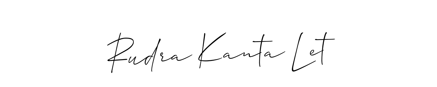 if you are searching for the best signature style for your name Rudra Kanta Let. so please give up your signature search. here we have designed multiple signature styles  using Allison_Script. Rudra Kanta Let signature style 2 images and pictures png