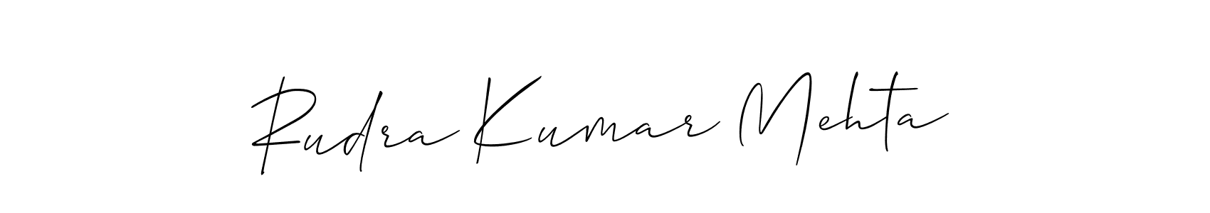 Make a beautiful signature design for name Rudra Kumar Mehta. With this signature (Allison_Script) style, you can create a handwritten signature for free. Rudra Kumar Mehta signature style 2 images and pictures png