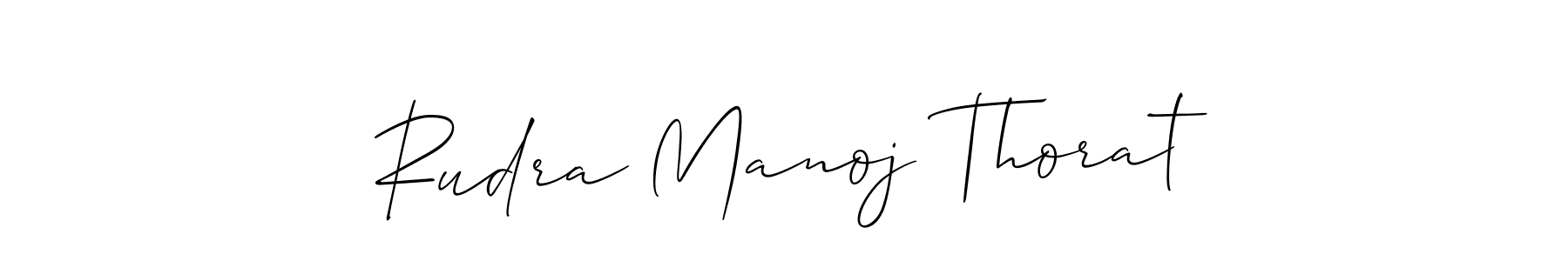 Rudra Manoj Thorat stylish signature style. Best Handwritten Sign (Allison_Script) for my name. Handwritten Signature Collection Ideas for my name Rudra Manoj Thorat. Rudra Manoj Thorat signature style 2 images and pictures png