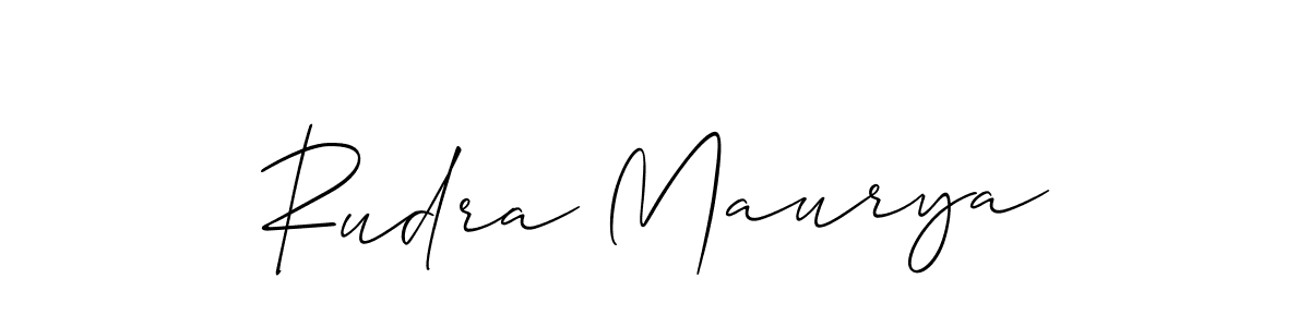 Design your own signature with our free online signature maker. With this signature software, you can create a handwritten (Allison_Script) signature for name Rudra Maurya. Rudra Maurya signature style 2 images and pictures png