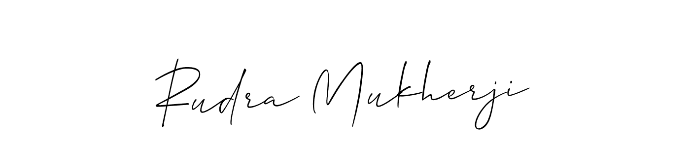 The best way (Allison_Script) to make a short signature is to pick only two or three words in your name. The name Rudra Mukherji include a total of six letters. For converting this name. Rudra Mukherji signature style 2 images and pictures png