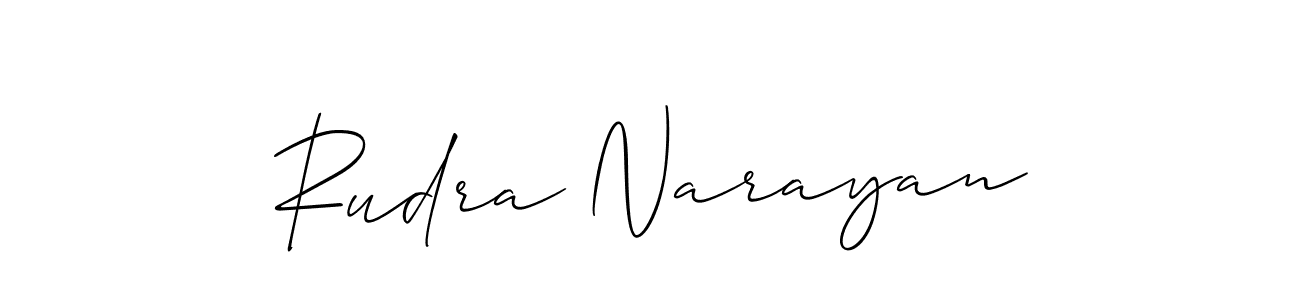 Design your own signature with our free online signature maker. With this signature software, you can create a handwritten (Allison_Script) signature for name Rudra Narayan. Rudra Narayan signature style 2 images and pictures png