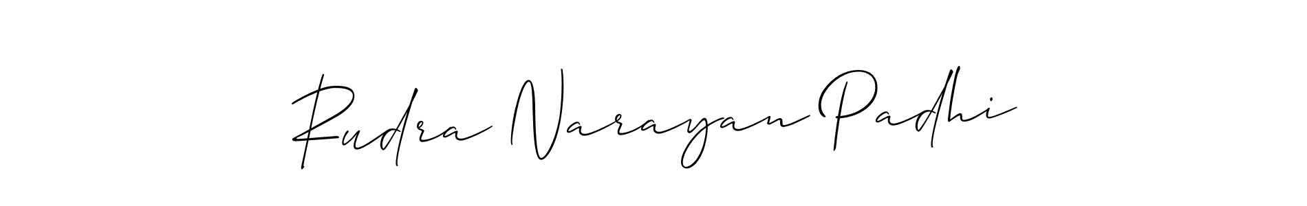 Design your own signature with our free online signature maker. With this signature software, you can create a handwritten (Allison_Script) signature for name Rudra Narayan Padhi. Rudra Narayan Padhi signature style 2 images and pictures png