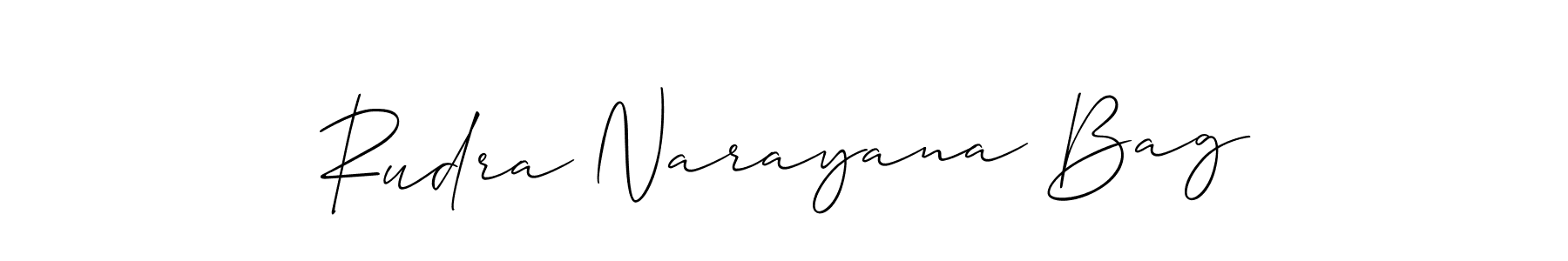 Similarly Allison_Script is the best handwritten signature design. Signature creator online .You can use it as an online autograph creator for name Rudra Narayana Bag. Rudra Narayana Bag signature style 2 images and pictures png