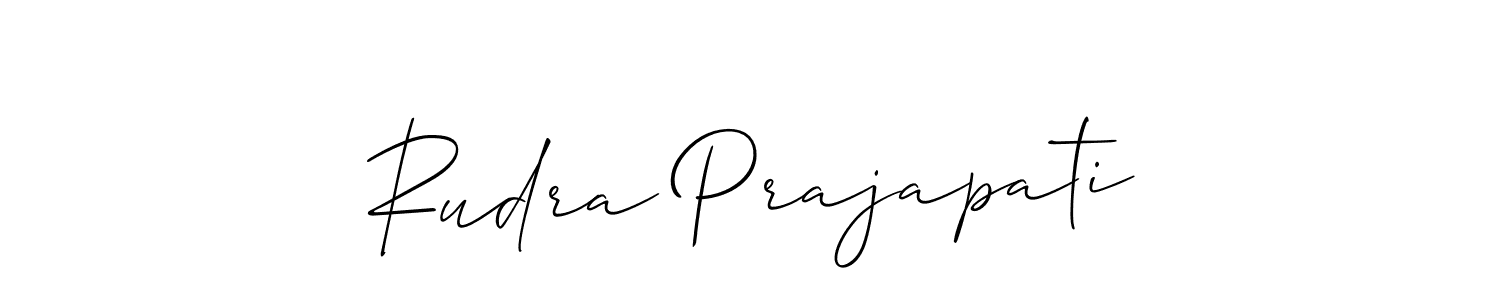 Similarly Allison_Script is the best handwritten signature design. Signature creator online .You can use it as an online autograph creator for name Rudra Prajapati. Rudra Prajapati signature style 2 images and pictures png