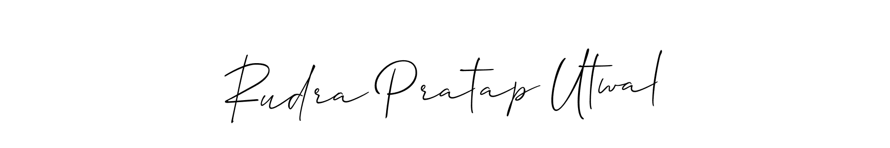 Rudra Pratap Utwal stylish signature style. Best Handwritten Sign (Allison_Script) for my name. Handwritten Signature Collection Ideas for my name Rudra Pratap Utwal. Rudra Pratap Utwal signature style 2 images and pictures png