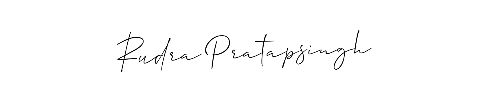 Also You can easily find your signature by using the search form. We will create Rudra Pratapsingh name handwritten signature images for you free of cost using Allison_Script sign style. Rudra Pratapsingh signature style 2 images and pictures png