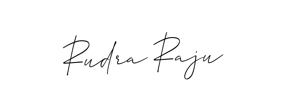 Use a signature maker to create a handwritten signature online. With this signature software, you can design (Allison_Script) your own signature for name Rudra Raju. Rudra Raju signature style 2 images and pictures png