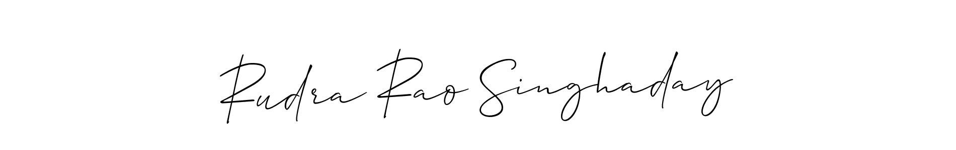 Make a beautiful signature design for name Rudra Rao Singhaday. Use this online signature maker to create a handwritten signature for free. Rudra Rao Singhaday signature style 2 images and pictures png