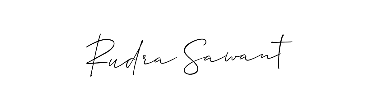 Design your own signature with our free online signature maker. With this signature software, you can create a handwritten (Allison_Script) signature for name Rudra Sawant. Rudra Sawant signature style 2 images and pictures png