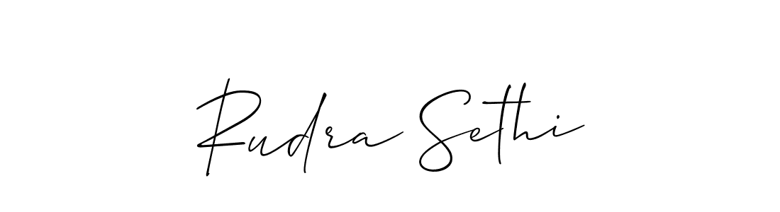 The best way (Allison_Script) to make a short signature is to pick only two or three words in your name. The name Rudra Sethi include a total of six letters. For converting this name. Rudra Sethi signature style 2 images and pictures png