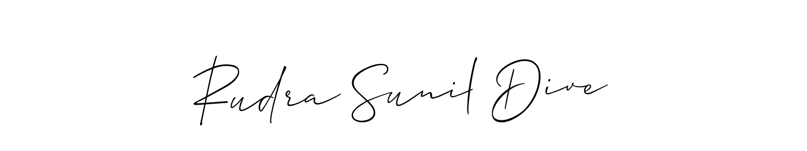 Similarly Allison_Script is the best handwritten signature design. Signature creator online .You can use it as an online autograph creator for name Rudra Sunil Dive. Rudra Sunil Dive signature style 2 images and pictures png