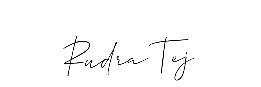 How to Draw Rudra Tej signature style? Allison_Script is a latest design signature styles for name Rudra Tej. Rudra Tej signature style 2 images and pictures png