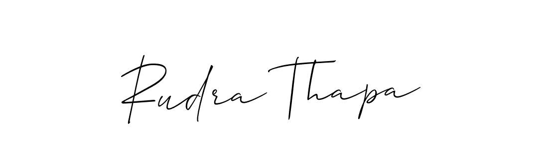 Rudra Thapa stylish signature style. Best Handwritten Sign (Allison_Script) for my name. Handwritten Signature Collection Ideas for my name Rudra Thapa. Rudra Thapa signature style 2 images and pictures png