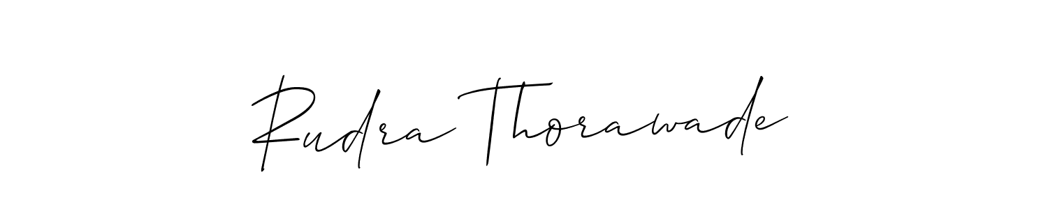 How to Draw Rudra Thorawade signature style? Allison_Script is a latest design signature styles for name Rudra Thorawade. Rudra Thorawade signature style 2 images and pictures png