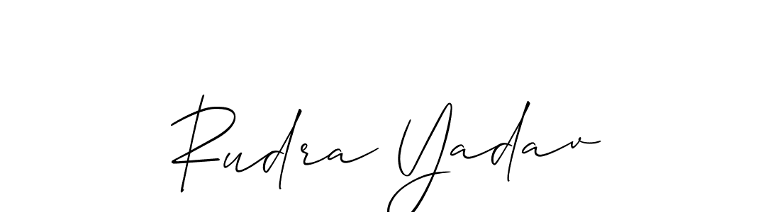 Also we have Rudra Yadav name is the best signature style. Create professional handwritten signature collection using Allison_Script autograph style. Rudra Yadav signature style 2 images and pictures png