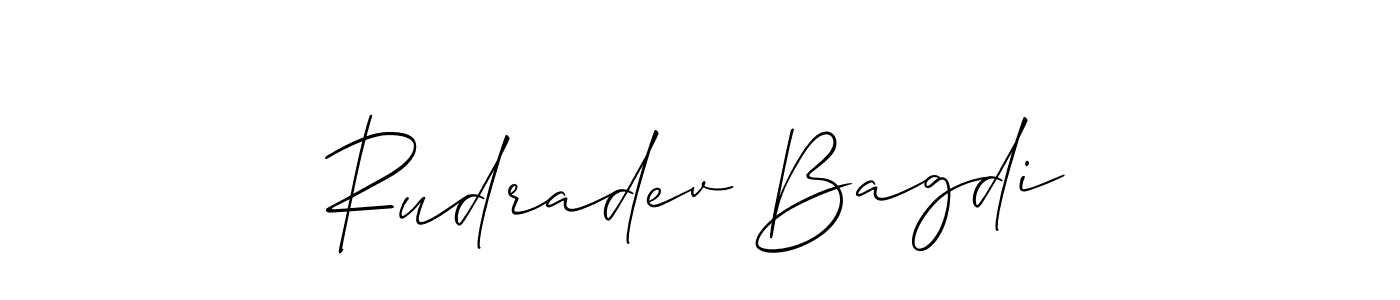 It looks lik you need a new signature style for name Rudradev Bagdi. Design unique handwritten (Allison_Script) signature with our free signature maker in just a few clicks. Rudradev Bagdi signature style 2 images and pictures png