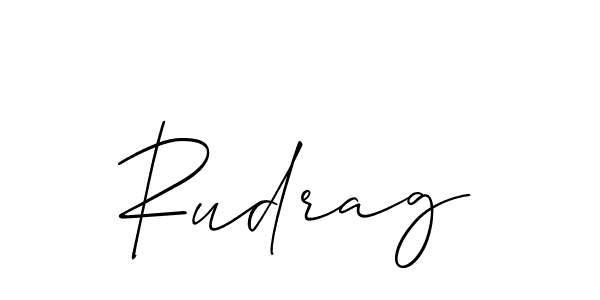 Use a signature maker to create a handwritten signature online. With this signature software, you can design (Allison_Script) your own signature for name Rudrag. Rudrag signature style 2 images and pictures png