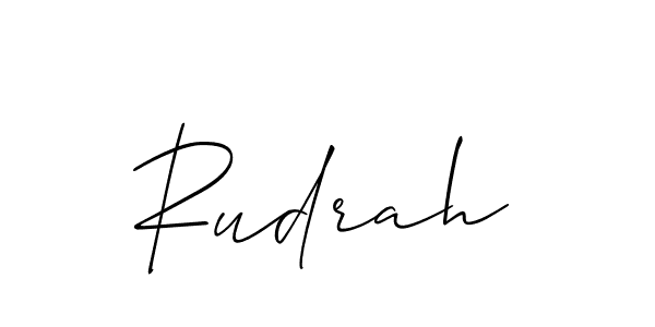 How to make Rudrah signature? Allison_Script is a professional autograph style. Create handwritten signature for Rudrah name. Rudrah signature style 2 images and pictures png