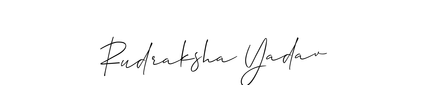Also we have Rudraksha Yadav name is the best signature style. Create professional handwritten signature collection using Allison_Script autograph style. Rudraksha Yadav signature style 2 images and pictures png