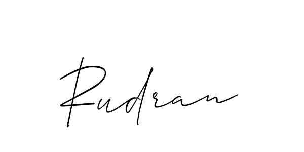 Create a beautiful signature design for name Rudran. With this signature (Allison_Script) fonts, you can make a handwritten signature for free. Rudran signature style 2 images and pictures png