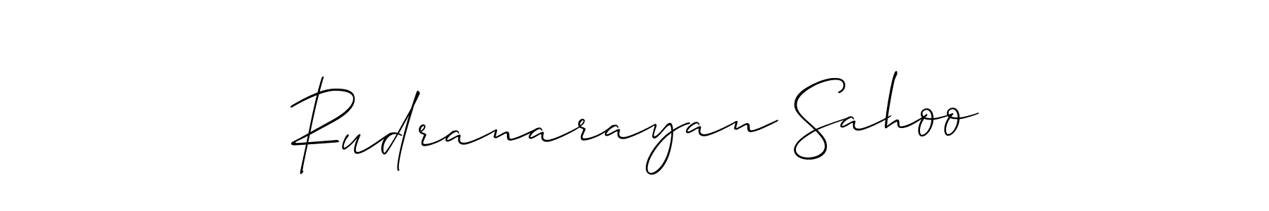 The best way (Allison_Script) to make a short signature is to pick only two or three words in your name. The name Rudranarayan Sahoo include a total of six letters. For converting this name. Rudranarayan Sahoo signature style 2 images and pictures png