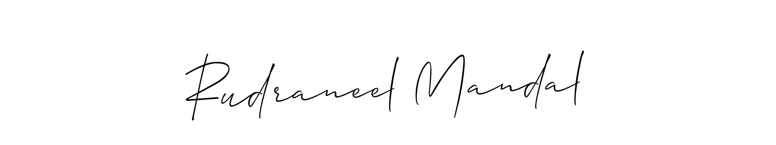 Rudraneel Mandal stylish signature style. Best Handwritten Sign (Allison_Script) for my name. Handwritten Signature Collection Ideas for my name Rudraneel Mandal. Rudraneel Mandal signature style 2 images and pictures png