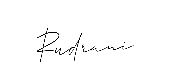 Similarly Allison_Script is the best handwritten signature design. Signature creator online .You can use it as an online autograph creator for name Rudrani. Rudrani signature style 2 images and pictures png