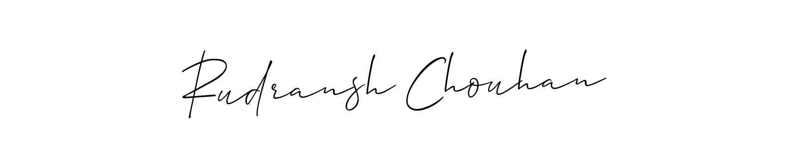Make a beautiful signature design for name Rudransh Chouhan. With this signature (Allison_Script) style, you can create a handwritten signature for free. Rudransh Chouhan signature style 2 images and pictures png