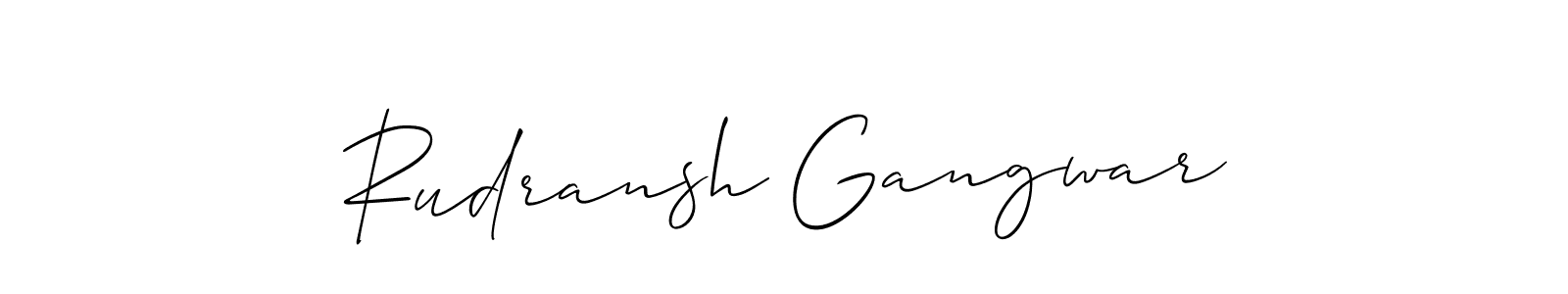 How to Draw Rudransh Gangwar signature style? Allison_Script is a latest design signature styles for name Rudransh Gangwar. Rudransh Gangwar signature style 2 images and pictures png