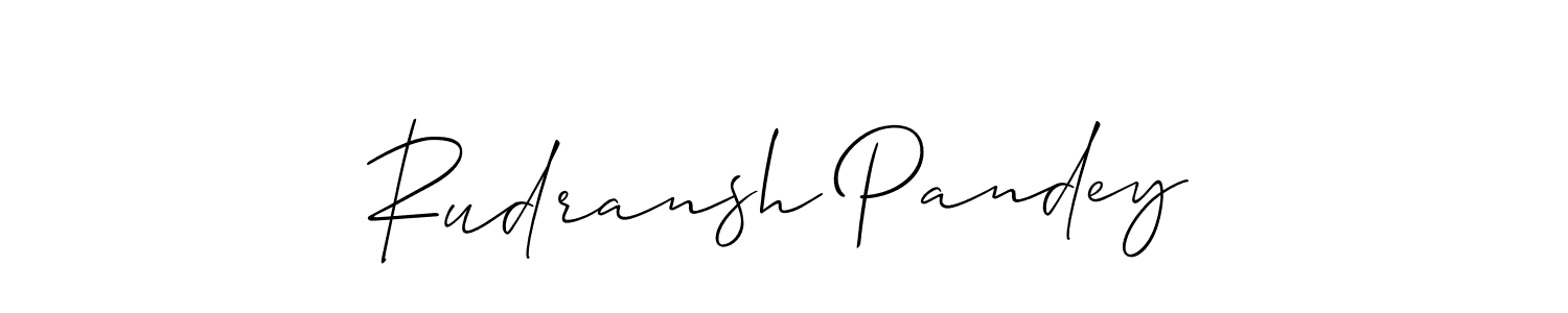 Create a beautiful signature design for name Rudransh Pandey. With this signature (Allison_Script) fonts, you can make a handwritten signature for free. Rudransh Pandey signature style 2 images and pictures png