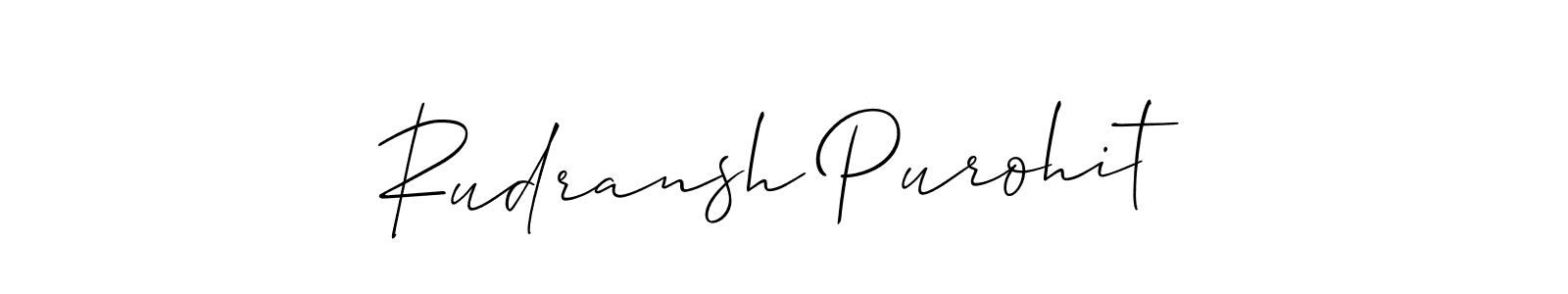 Rudransh Purohit stylish signature style. Best Handwritten Sign (Allison_Script) for my name. Handwritten Signature Collection Ideas for my name Rudransh Purohit. Rudransh Purohit signature style 2 images and pictures png