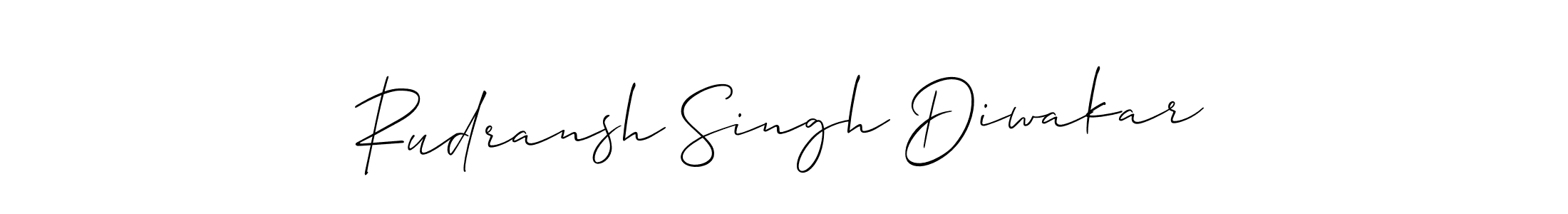 Also we have Rudransh Singh Diwakar name is the best signature style. Create professional handwritten signature collection using Allison_Script autograph style. Rudransh Singh Diwakar signature style 2 images and pictures png